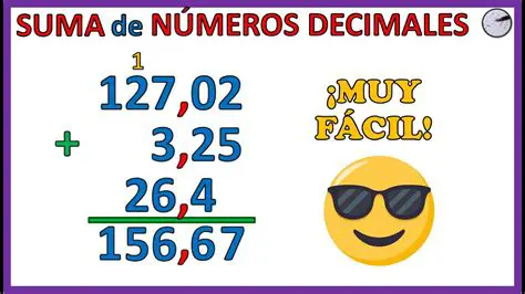 Suma de los valores decimales