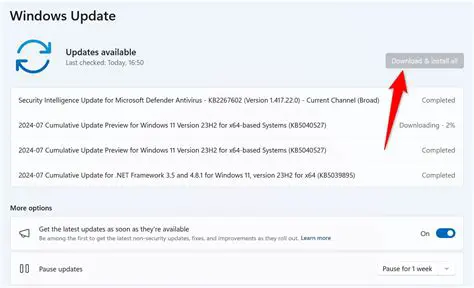 System notifies you when free updates are available for download