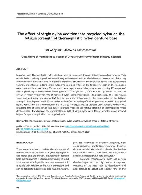The Effect of Pure Nylon Addition on Nylon Recycling on Solubility