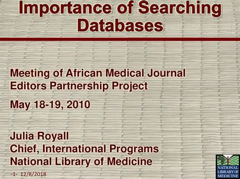 The Importance of Journal Databases
