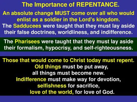 The Importance of Repentance