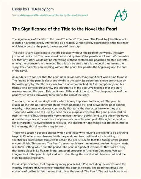 The Significance of the Title