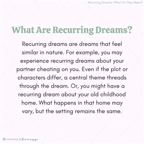 The woman has a recurring dream about her sister