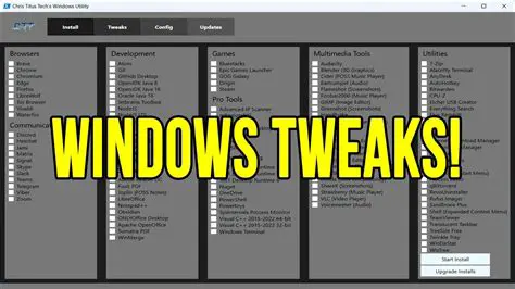 Tweaking and Enhancing Utilities