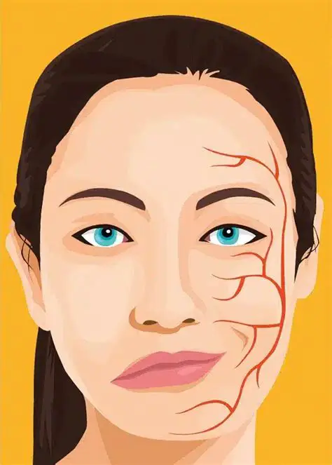 Twitching of the facial muscles