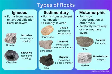 Types of Rocks and Minerals