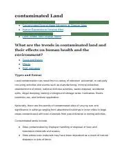 Understanding Contaminated Land