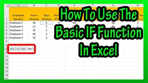 Understanding the IF Function