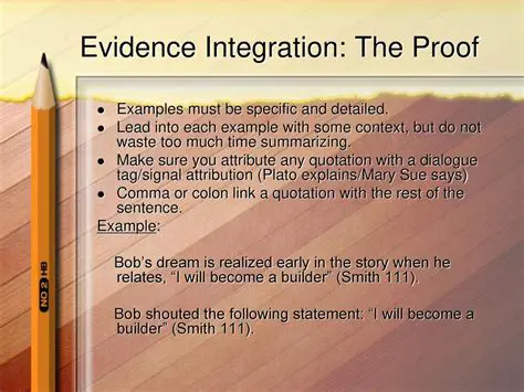 Understanding the Importance of Evidence Integration
