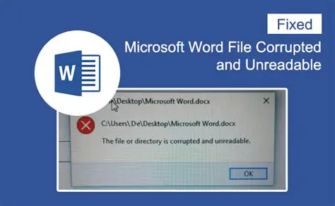 Understanding the Problem of Corrupted Microsoft Word Files