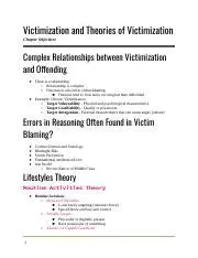 Understanding victimization
