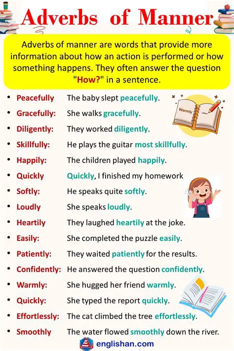 Use adverbs of manner to add detail