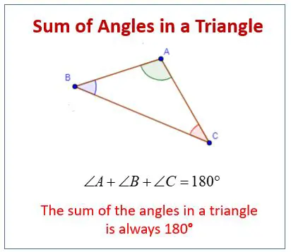 Use the formula for the sum of angles in a triangle