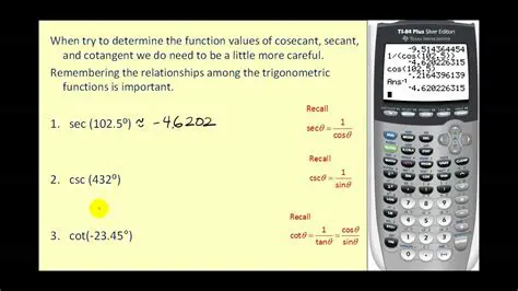 Using a Calculator to Find Trigonometric Values