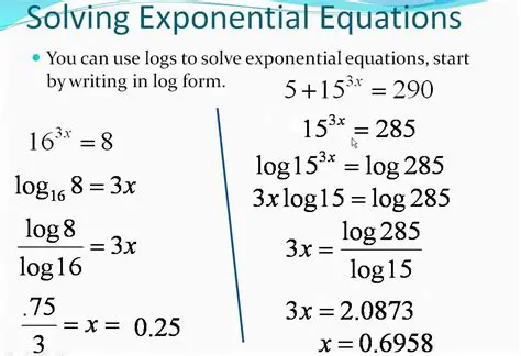 Using Exponentiation to Solve for x