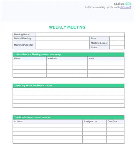 Weekly and Monthly Meetings