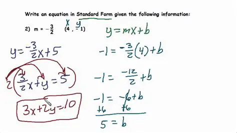 Writing Equations in Standard Form